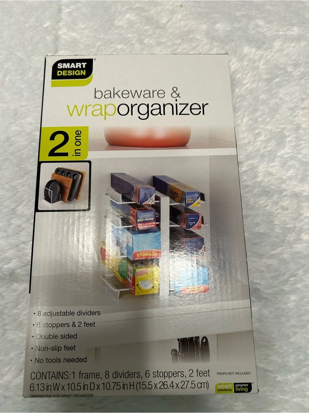 Smart Design White Bakeware & Wrap Organizer